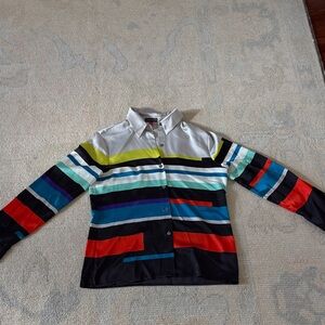 Vince Camuto Silver Satin Blouse